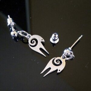 Stainless Steel Goat Capricorn Cappies Post Earrings! Dec/Jan Zodiac Sign!